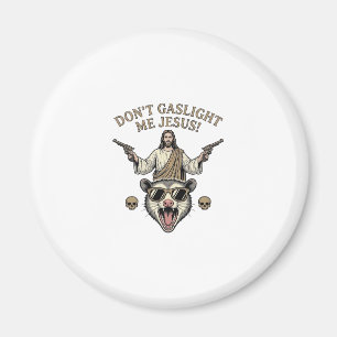Funny Possum Jesus Vintage Engraving Shirt Design_ Magnet