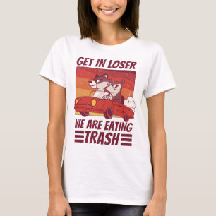 Funny Possum Raccoon Eating Trash Car T-Shirt