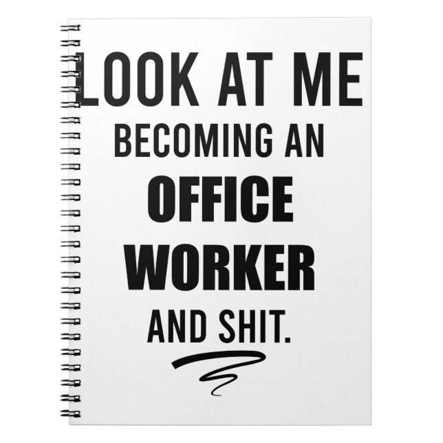 Funny Post Office Worker T-Shirt Office Party Notebook (Front)