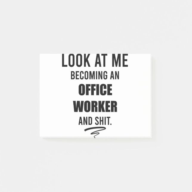 Funny Post Office Worker T-Shirt Office Party Post-it Notes (Front)