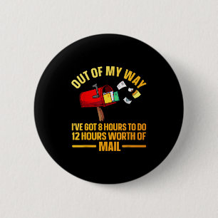 Funny Postal Worker Art For Men Women Mail Man Mai 2 Inch Round Button
