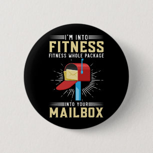 Funny Postal Worker Fitness Postman 2 Inch Round Button