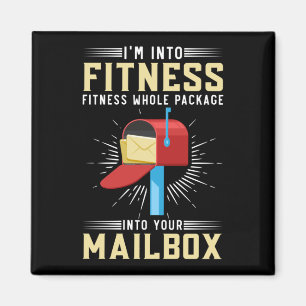 Funny Postal Worker Fitness Postman Magnet