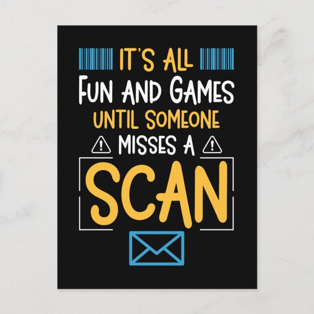 Funny Postal Worker Mailman Postcard (Front)