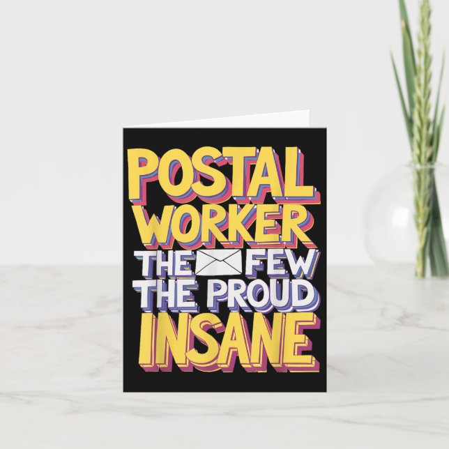 Funny Postal Worker Quote Meme Design  Card (Front)