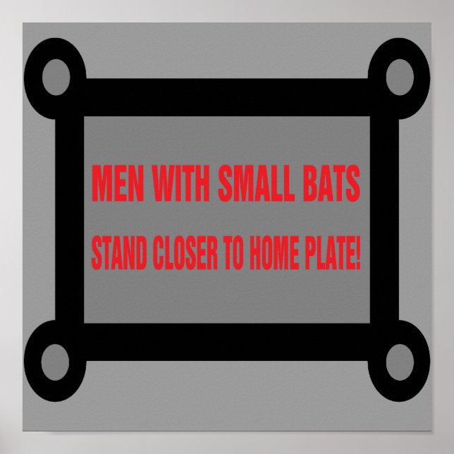 Funny poster for restrooms and bars. (Front)