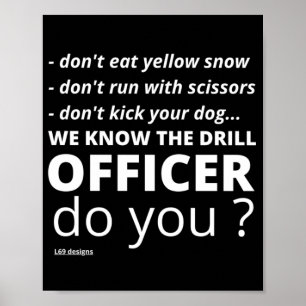 funny poster "WE KNOW THE DRILL"