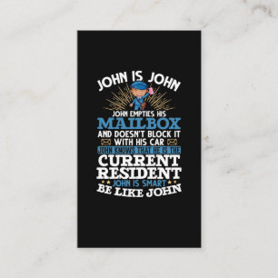 Funny Postman Mailman Postal Worker Business Card