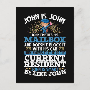 Funny Postman Mailman Postal Worker Postcard