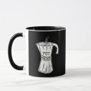 Funny Pot Head Coffee Mug Black