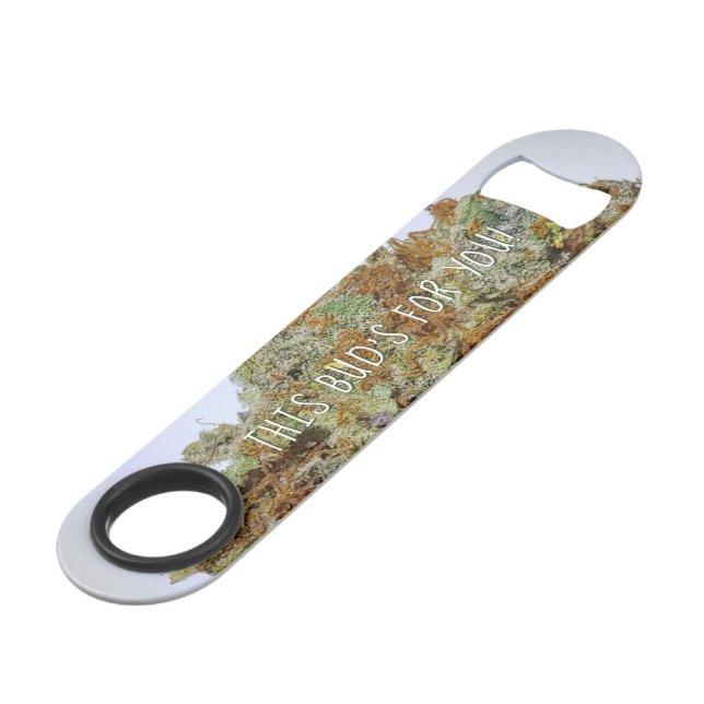 Funny Pot Pun | THIS BUD'S FOR YOU Bar Key (Front Angled)