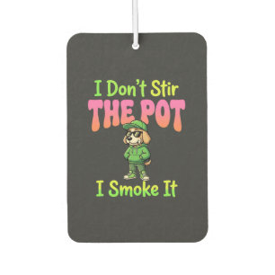 Funny Pot Smoking Dog Stoner Air Freshener