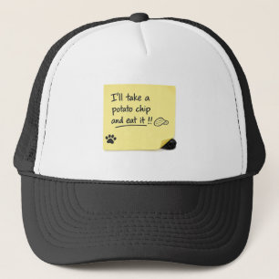 Funny Potato Chip Dog Sticky Note Cap