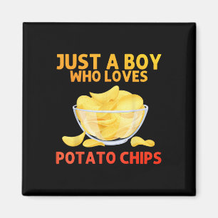 Funny Potato Chips Art For Men Boys Kids Bag Of Ch Magnet