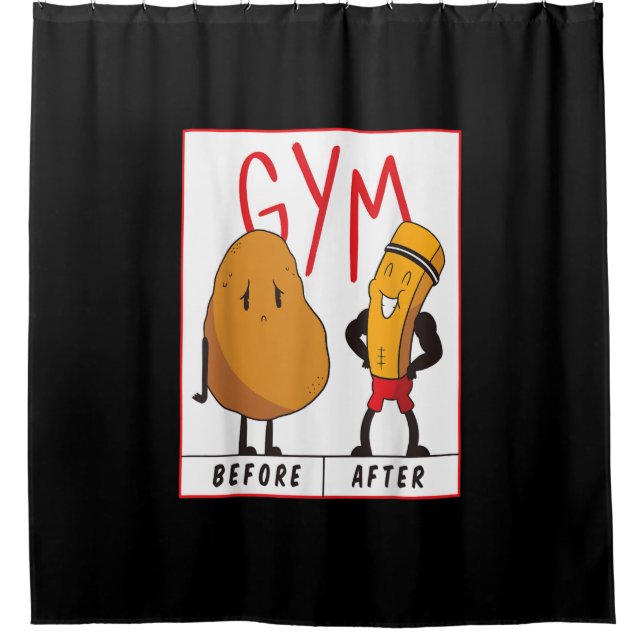 Funny Potato Gym Before After Workout Gift Fitness (Front)