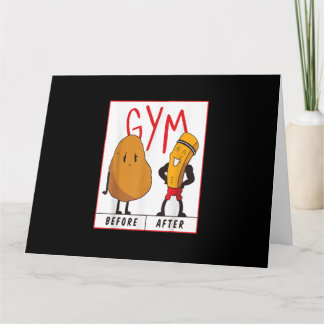 Funny Potato Gym Before After Workout Gift Fitness Card
