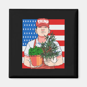 Funny Pothead Stoner Vote For President Trump  Magnet