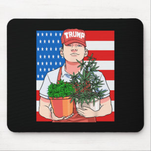 Funny Pothead Stoner Vote For President Trump  Mouse Pad