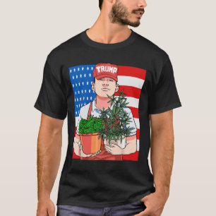 Funny Pothead Stoner Vote For President Trump T-Shirt