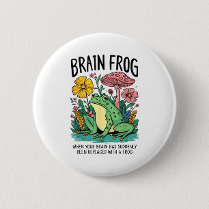 Funny Pots Syndrome Brain Frog Dysautonomia Awaren 2 Inch Round Button