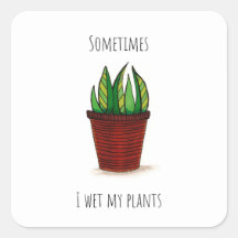 Funny Potted Plant Sticker
