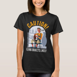 Funny Pottery And Ceramics Artist Flying Objects L T-Shirt