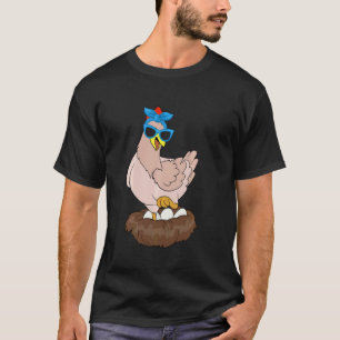 Funny Poultry Bird Animal Farmer Bandana Sunglasse T-Shirt