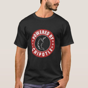 Funny Powered By Chipotle Design Chili Pepper T Sh T-Shirt
