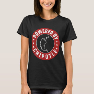 Funny Powered By Chipotle Design Chili Pepper T-Shirt