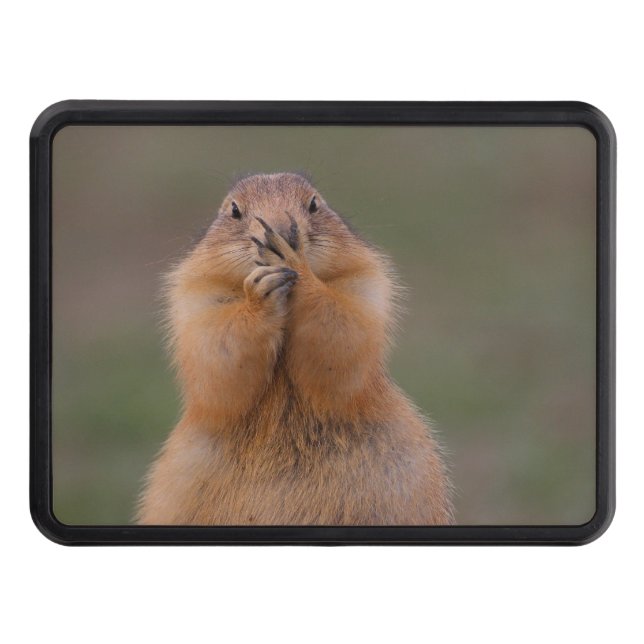 funny prairie dog trailer hitch cover (Front)