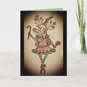 Funny Prancer carte de Noël