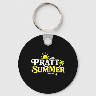 Funny Pratt Summer Graphic Design Keychain