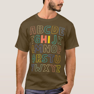 Funny Pre K Kindergarten Hi Alphabet Back To Schoo T-Shirt