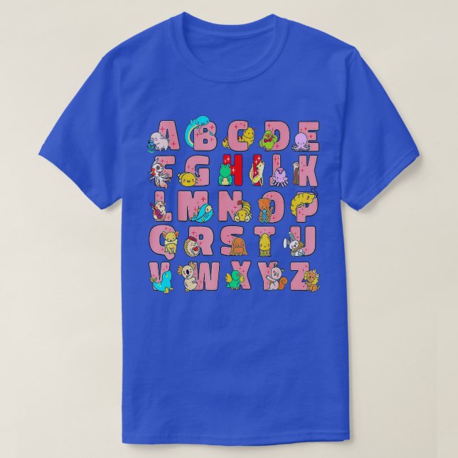 Funny Pre K Kindergarten Hi Alphabet Back To Schoo T-Shirt (Design Front)