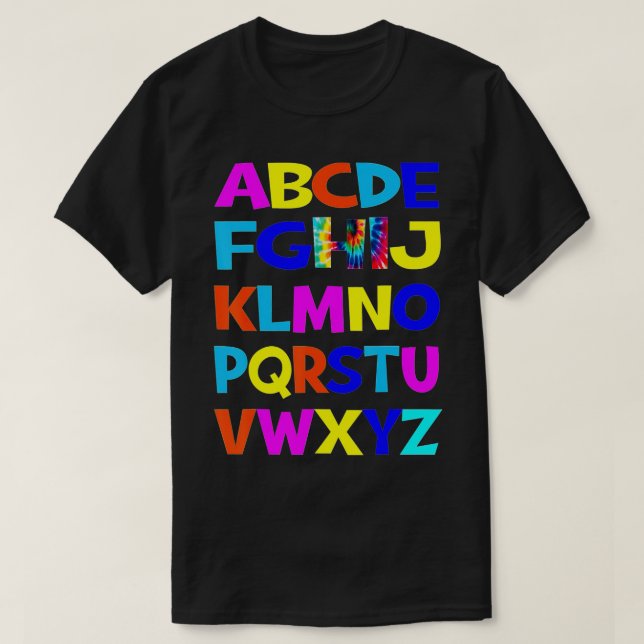 Funny Pre K Kindergarten Hi Alphabet Back To Schoo T-Shirt (Design Front)