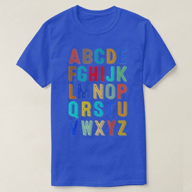 Funny Pre K Kindergarten Hi Alphabet Back To Schoo T-Shirt (Design Front)