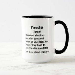 funny Preacher Definition gifts for men women Mug