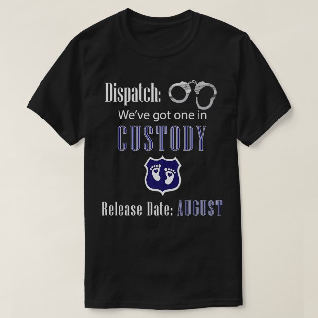 Funny Pregnancy Announcement Shirt Police Pregnant (Design Front)