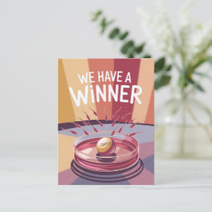 Funny Pregnancy Announcement Winner Postcard