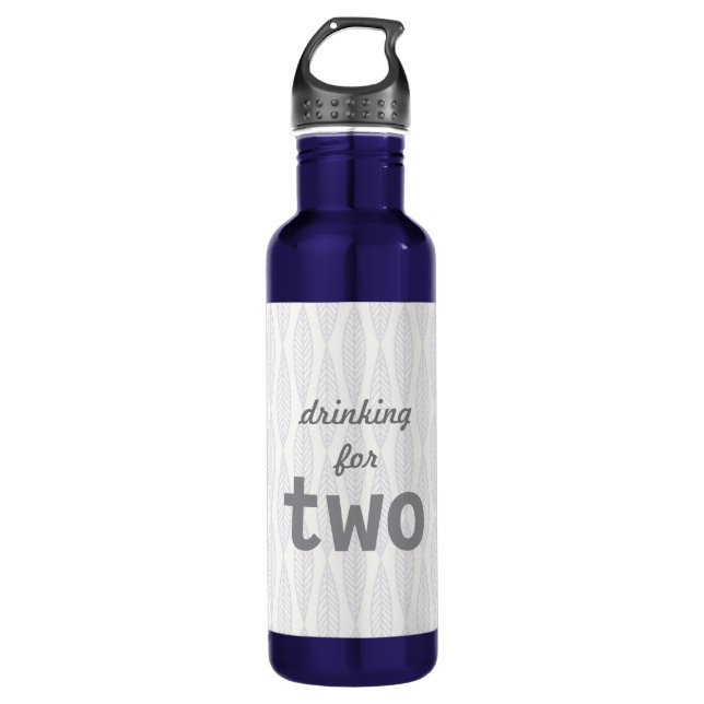 Funny Pregnancy Expecting Drinking for Two 710 Ml Water Bottle (Front)
