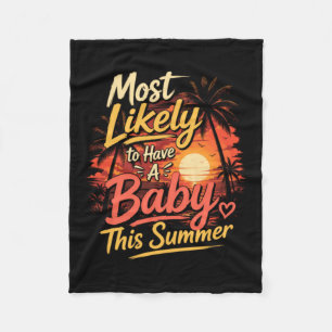 Funny Pregnancy Most Likely To Have A Baby This Fleece Blanket