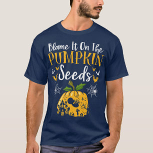 Funny Pregnancy Pumpkin Seeds Halloween Pregnancy  T-Shirt