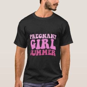 Funny Pregnancy Reveal Pregnant Girl Summer Baby S T-Shirt