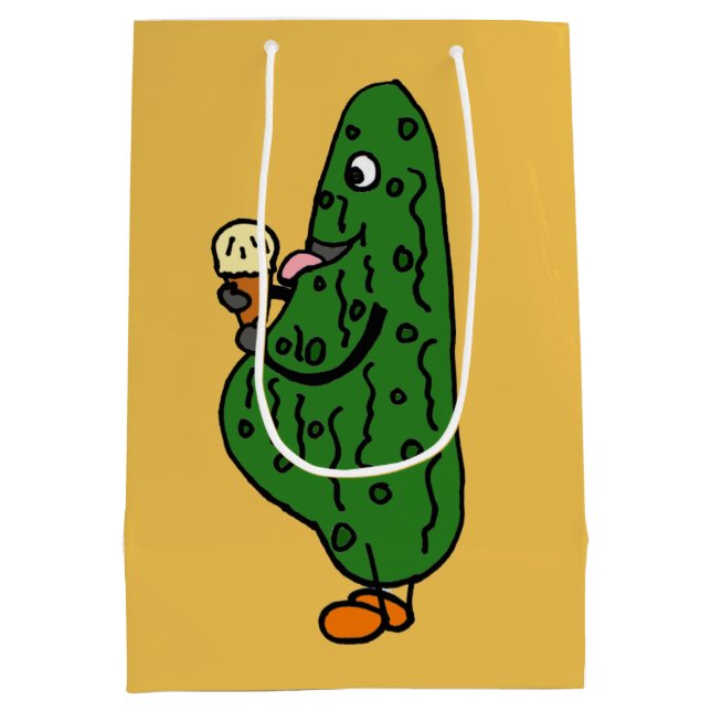 Funny Pregnant Pickle Gift Bag (Back)