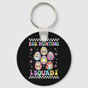 Funny Prepare To Groovy Dye Horror Egg Hunting Squ Keychain