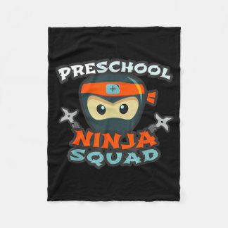 Funny PRESCHOOL NINJA SQUAD Back to School First Fleece Blanket
