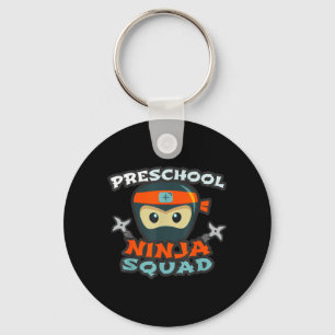 Funny PRESCHOOL NINJA SQUAD Back to School First Keychain