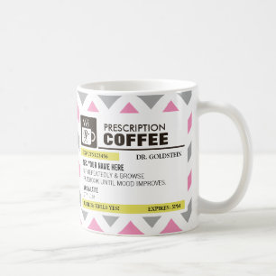 Funny Prescription Coffee Mug with Monogram