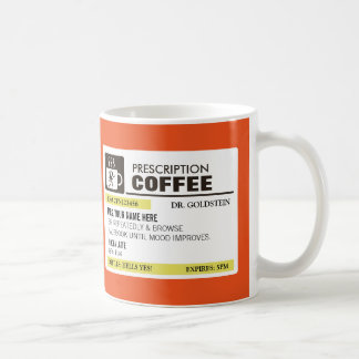 Funny Prescription Coffee Mug with Monogram