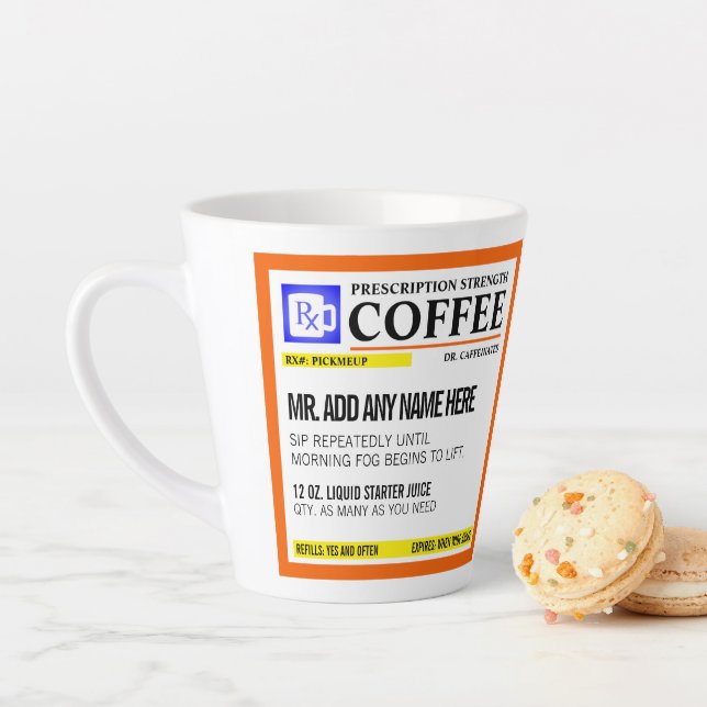 Funny Prescription Personalized Latte Mug (In Situ)